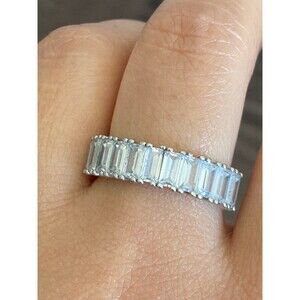 IBB 925 sterling silver baguette cz ring size 7